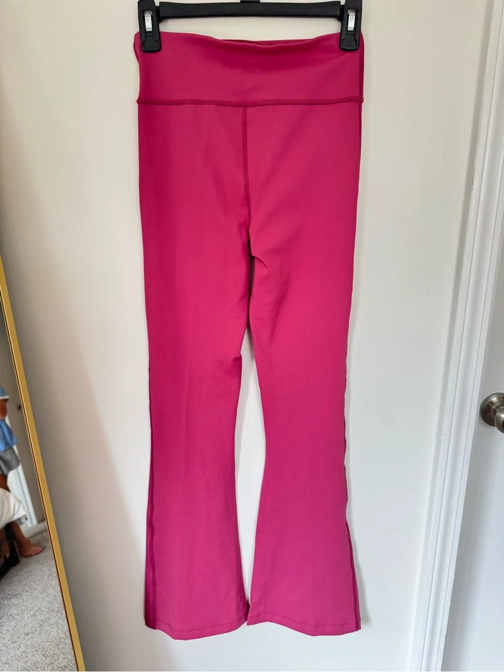 Nike One Girls Dri-FIT High-Waisted Flared Leggings Pink Youth Large